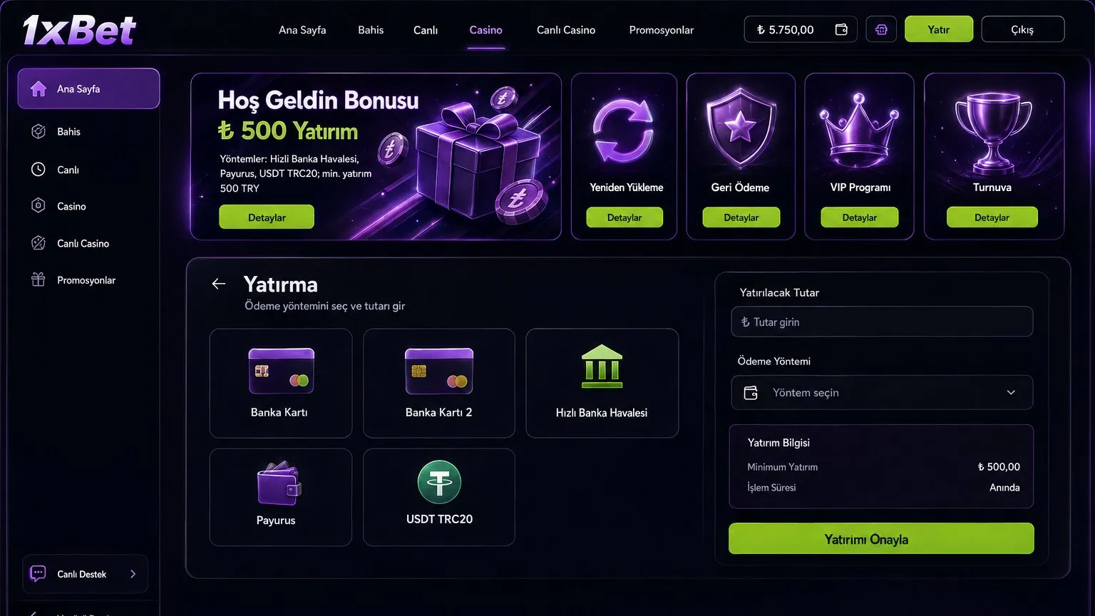Android uygulaması kurulumu 1xBet